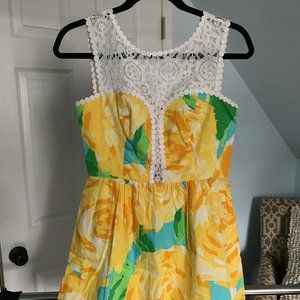 Yellow & Blue Floral Lilly Pulitzer Dress